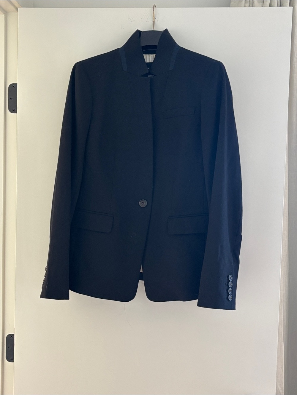 J. Crew Women's Regent Black Single-Button Blazer Size 8 Wool blend